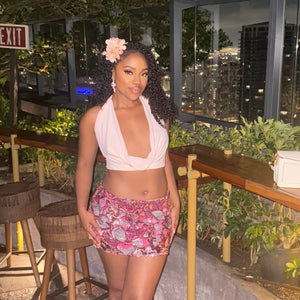 Milos Sequin Mini Skirt Set